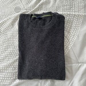 Gap Wool Blend Dark Grey Crewneck Sweater, Men's L